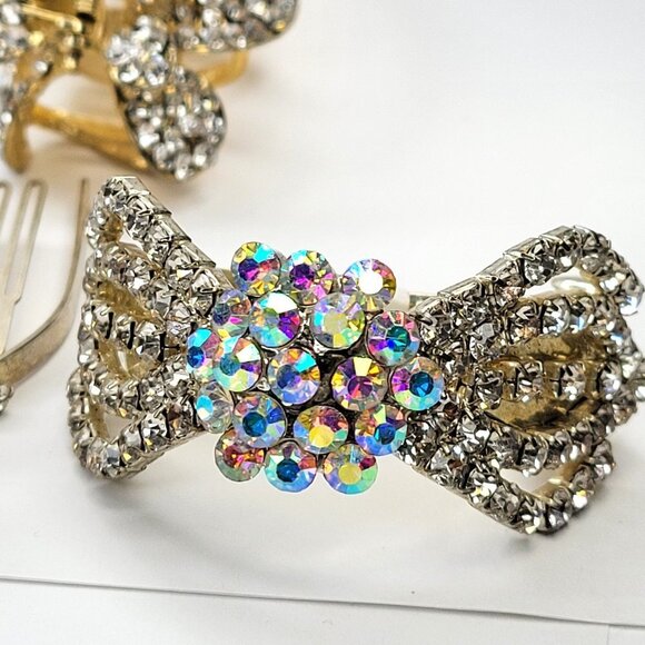 Girls Teens Kids Tiara and Hair Clips Crystal Hair Accessories - Set of 3 - Picture 9 of 16